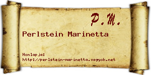 Perlstein Marinetta névjegykártya